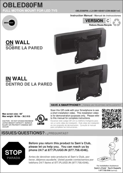 OmniMount OBLED80FM
