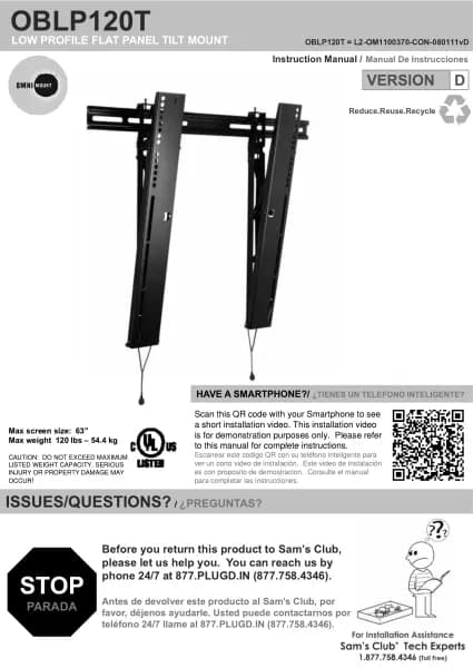 OmniMount OBLP120T