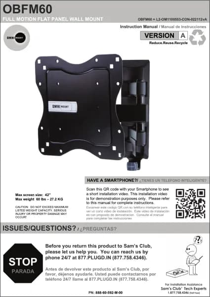 OmniMount OmniBasics OBFM60
