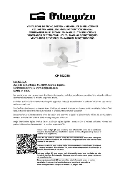 Orbegozo CP 152038