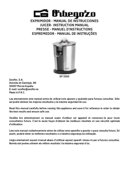Orbegozo EP 3300