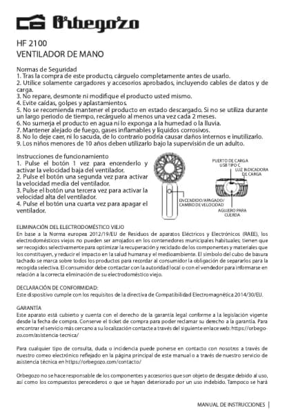 Orbegozo HF 2100