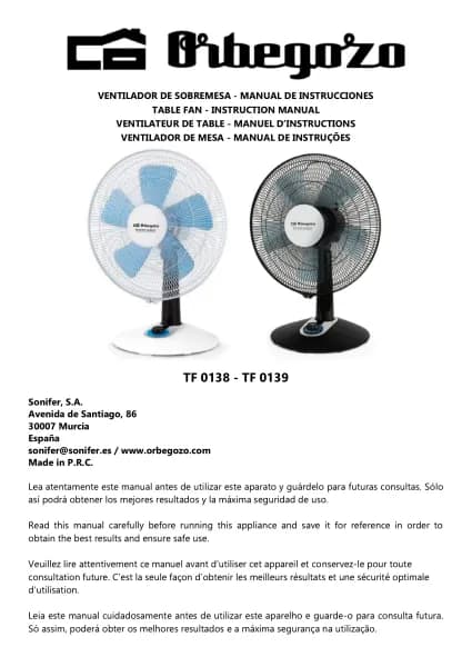 Orbegozo TF 0149