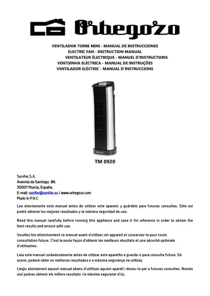 Orbegozo TM 0920