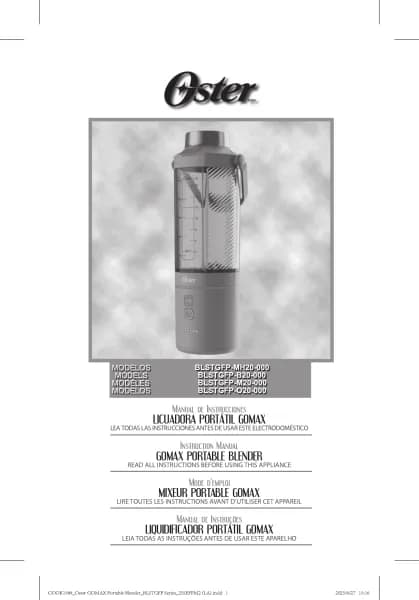 Oster GoMAX BLSTGFP-M20-000