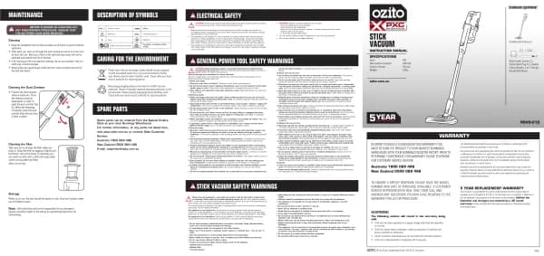 Ozito PSVS-018