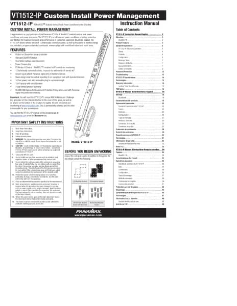 Panamax VT1512-IP