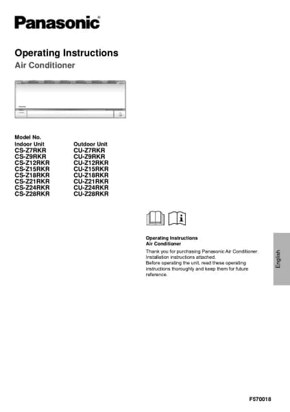 Panasonic CS-CU-Z21RKR