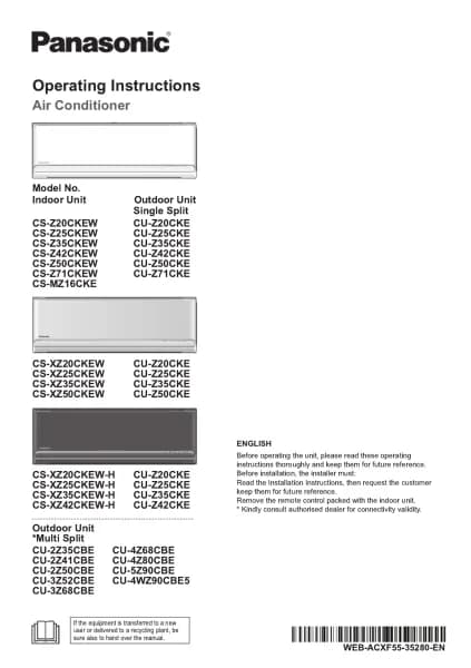 Panasonic CU-Z71CKE