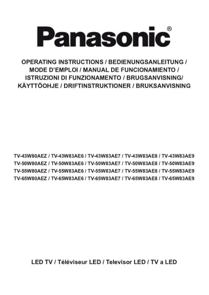 Panasonic TV-65W83AE8