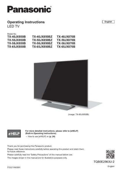 Panasonic TX-65JX850