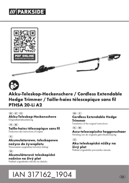 Parkside PTHSA 20-Li A2