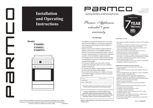 Parmco FS600SG