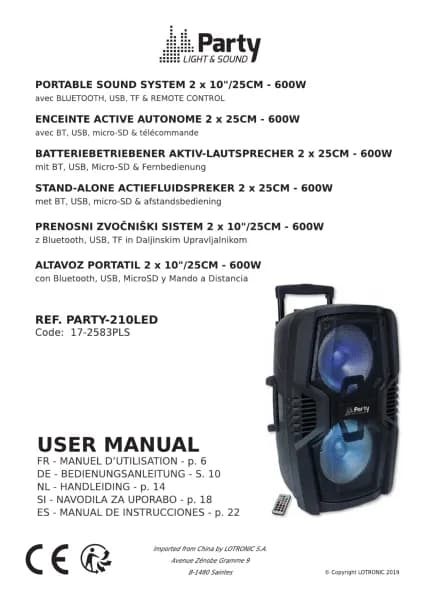 Party Light & Sound PARTY-210LED