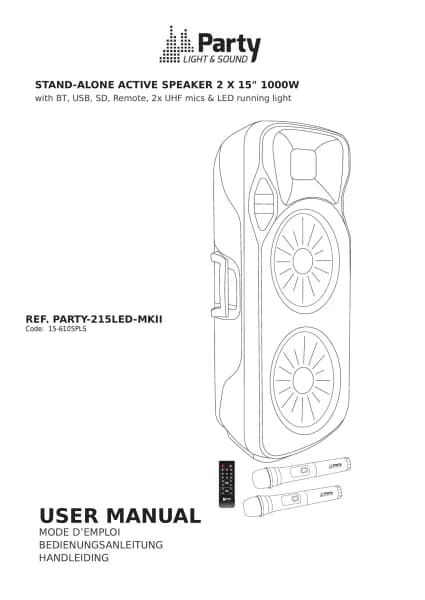 Party Light & Sound PARTY-215LED-MKII