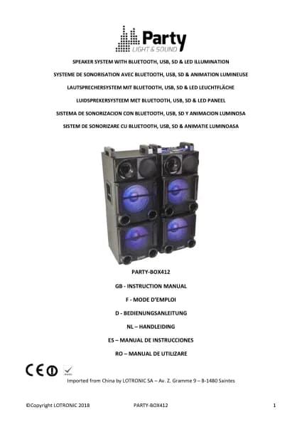 Party Light & Sound PARTY-BOX412