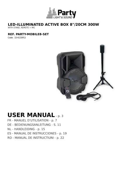 Party Light & Sound PARTY-MOBILE8