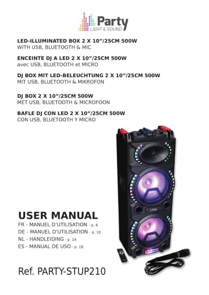 Party Light & Sound PARTY-STUP210