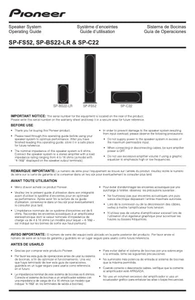 Pioneer SP-C22