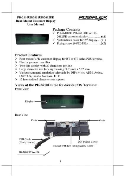 Posiflex PD-2612UE