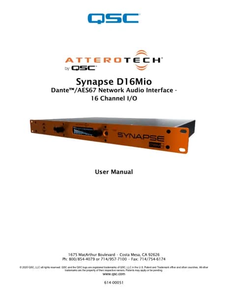 QSC Synapse D16Mio