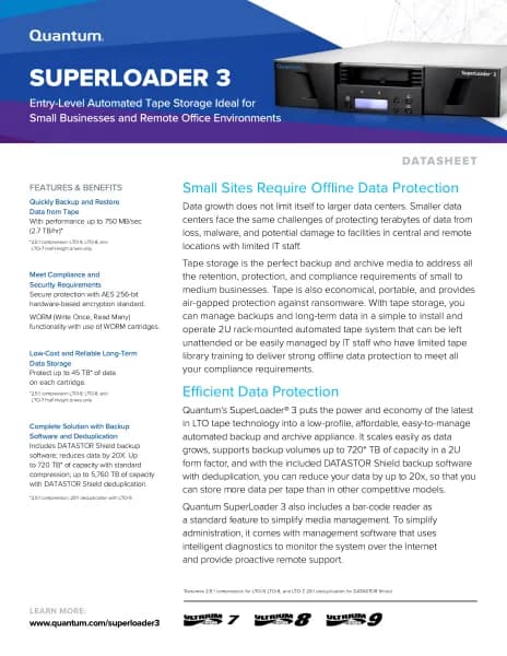 Quantum SuperLoader 3 LTO-7HH