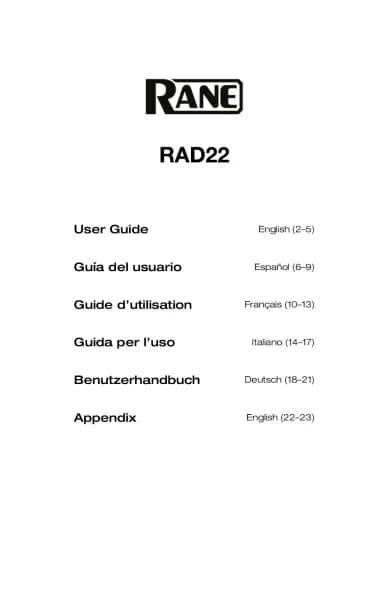 Rane RAD22