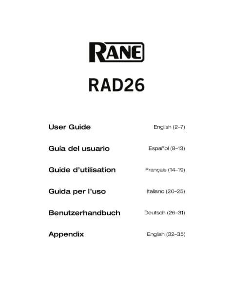 Rane RAD26