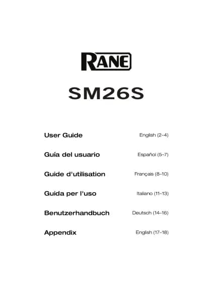 Rane SM26S