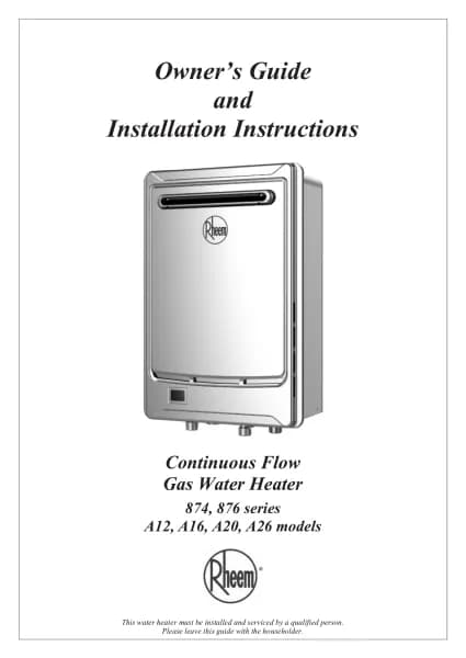 Rheem 876A26PF