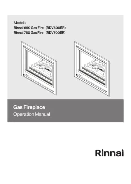 Rinnai 650 Gas Fire RDV600ER