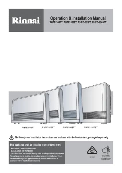 Rinnai Energysaver 1005FT