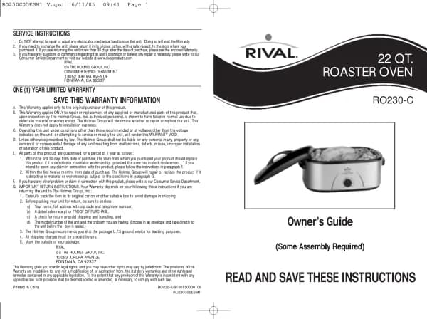 Rival RO230-C