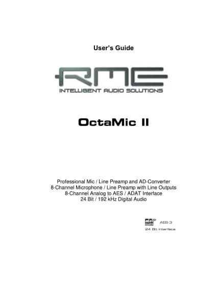 RME OctaMic II
