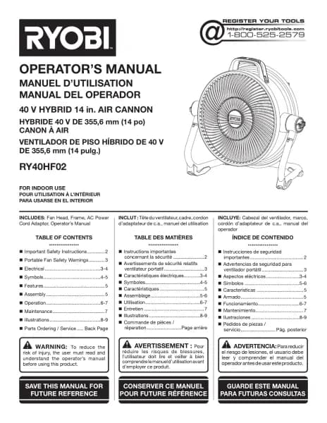 Ryobi RY40HF02