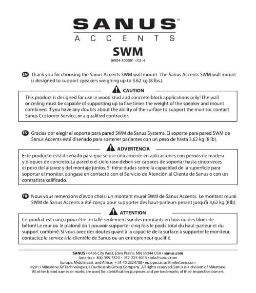 Sanus Accents SWMB-01