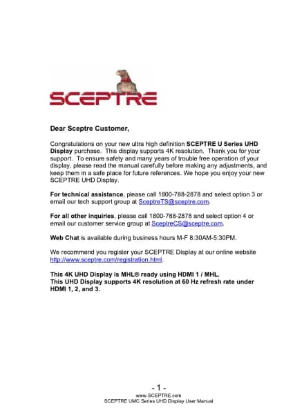Sceptre U505CV-UMC