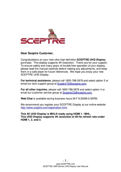 Sceptre U550CV-UMR