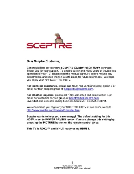 Sceptre X325BV-FMDR
