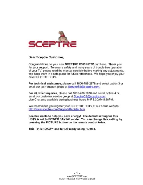 Sceptre X505BV-FMDR