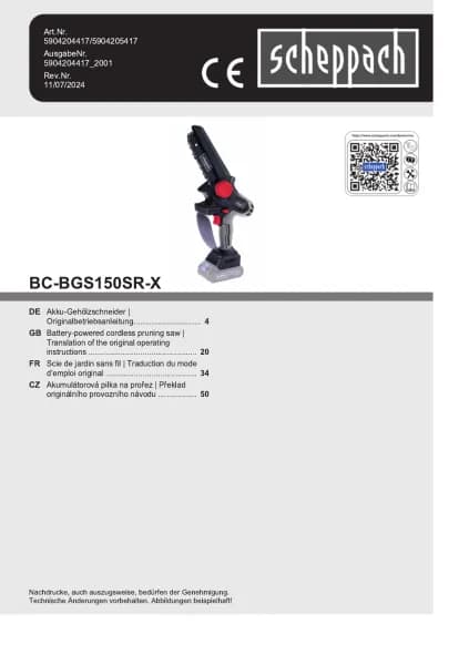 Scheppach BC-BGS150SR-X