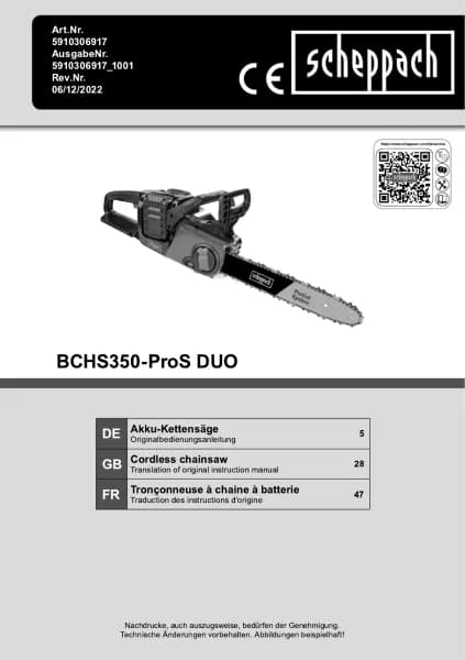 Scheppach BCHS350-ProS