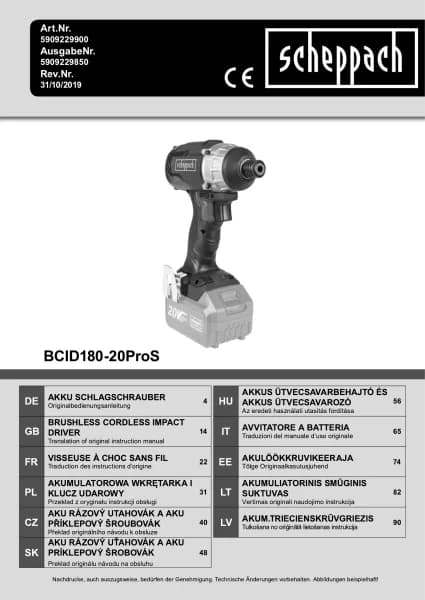 Scheppach BCID180-20ProS