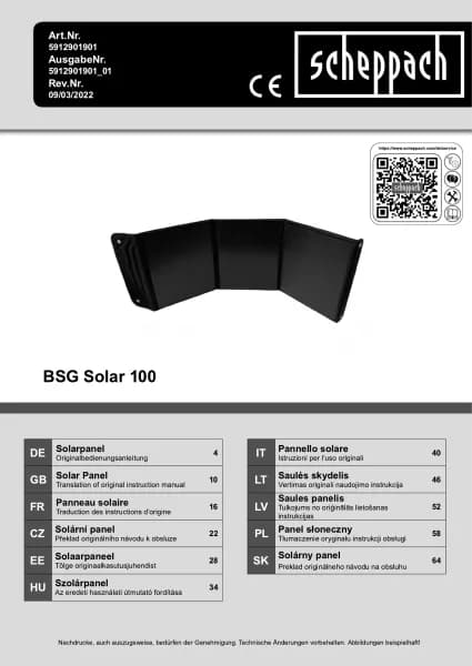 Scheppach BSG Solar 100