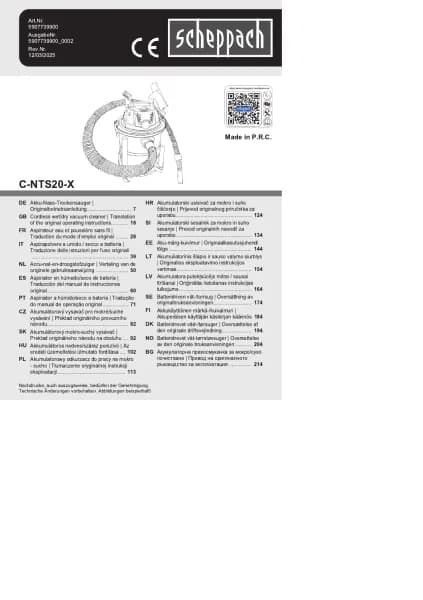 Scheppach C-NTS20-X