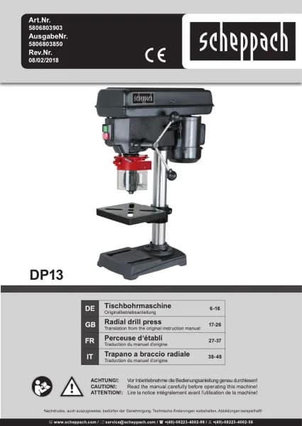 Scheppach DP13