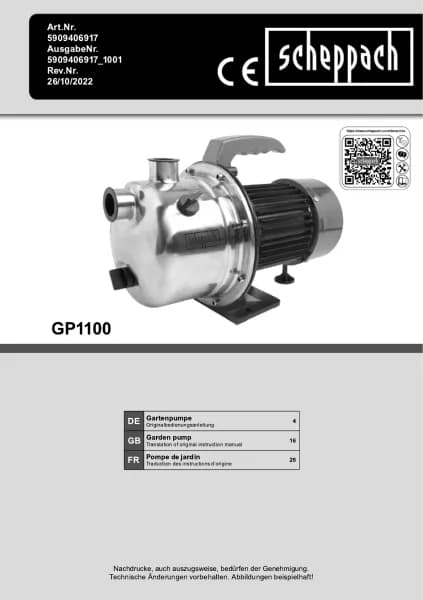 Scheppach GP1100