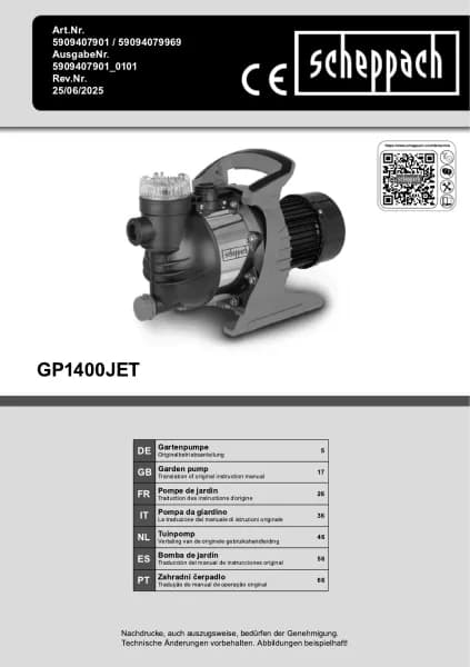 Scheppach GP1400JET