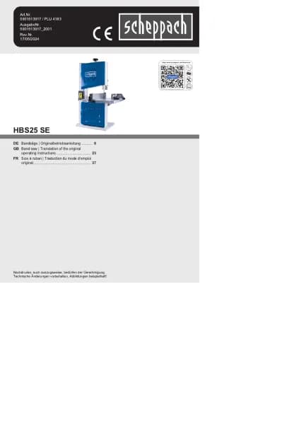 Scheppach HBS25 SE