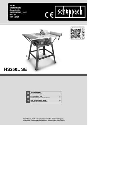 Scheppach HS250L SE